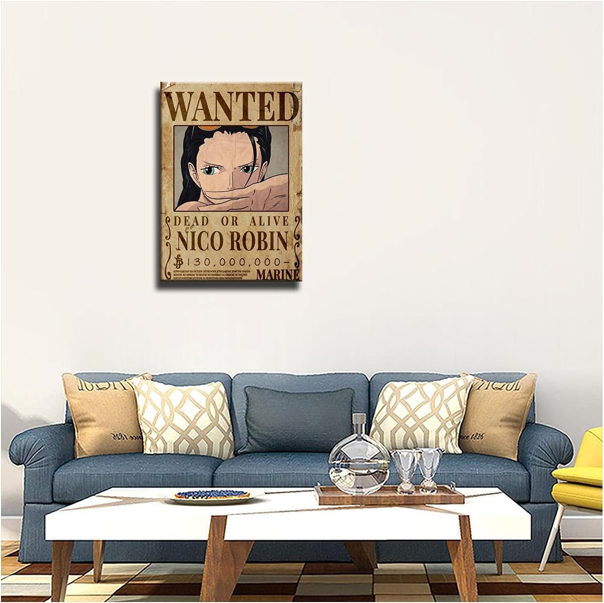 Buy Frameprints One Piece Wanted Anime Poster Canvas Art Poster And Wall Art Picture Print Modern Family Bedroom Decor Posters 24x36inch 60x90cm Framed Nico Robin Wanted Online In Vietnam B09b