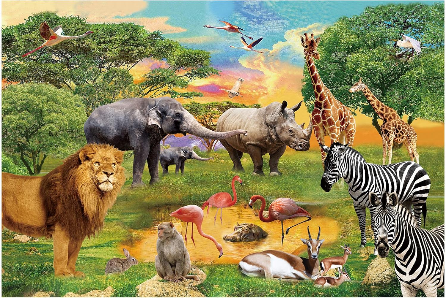 Buy Jigsaw Puzzles For Adults 1000 Piece African Beasts Jungle Animals Great Gifts For Friends Family African Beasts Online In Vietnam B08xp7g73x